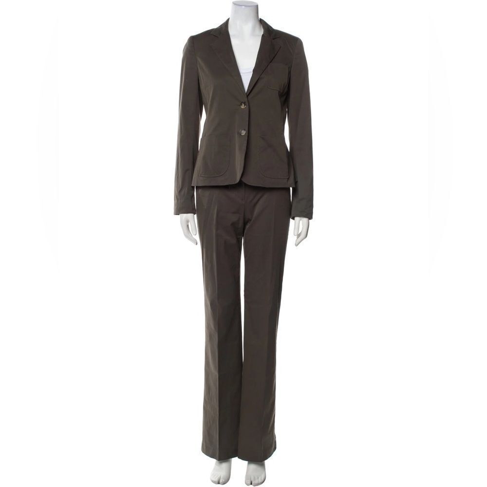 Theory Grey Brown Women's Suit Set Size 6 Blazer, 4 Trousers